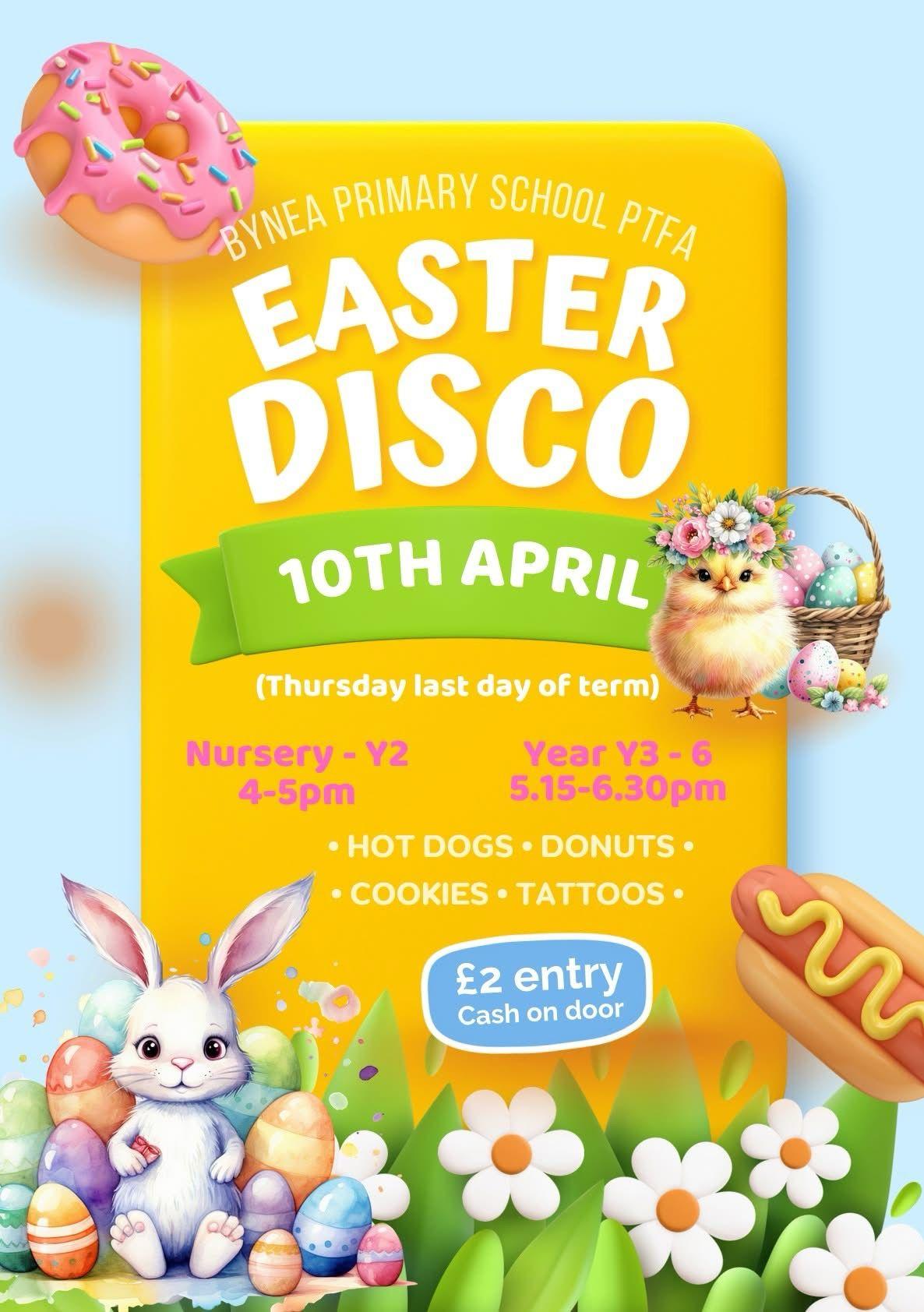 Come along and enjoy our end of Spring Term & Easter disco - Thursday 10th April 2025.